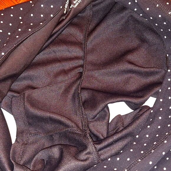 Intro Skort Embroidered Scalloped Stretch Cotton Modest Black White Polka Dot S - Picture 9 of 12